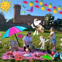 Piknik ach ten piknik przy zamku